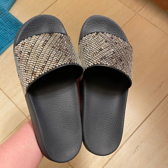 Salvatore Ferragamo women crystal embellished slide , Size 6 ( running bigger) - Picture 1 of 6